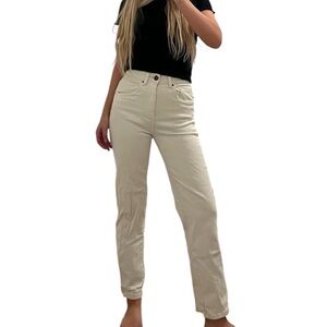 Cotton On Cream Stretch Straight Leg Jeans